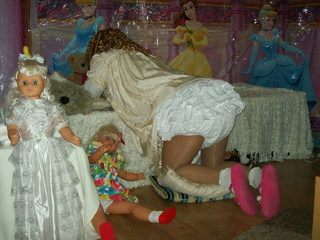 Plastic Lined Frilly Baby Pants
