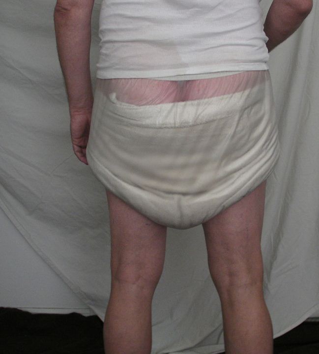 very wet soggy
nightime nappy
