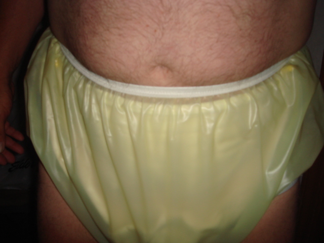My yellow plastic panties
