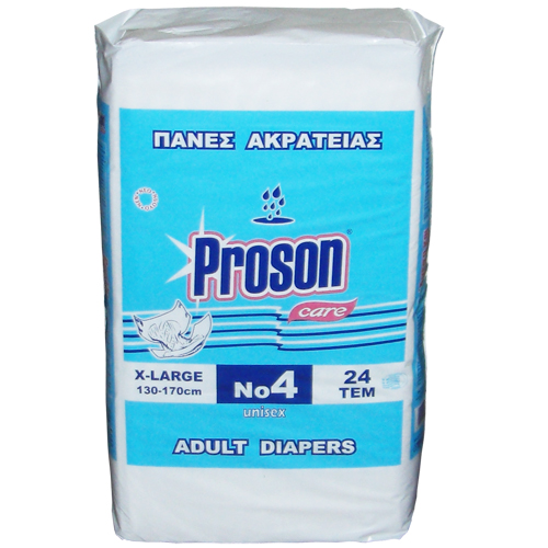 Proson Care Adult Open Briefs - No4 - XL - 24pcs - 1
