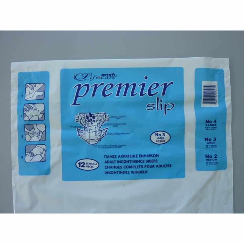 Lifecare Πηγή Premier Slip Incontinence Briefs - No3 - L - 12pcs
