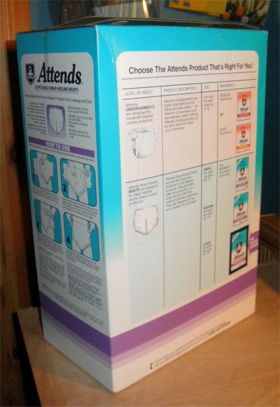 Ultra Attends Plus Wrap-Around Disposable Briefs - Maximum Absorbency - Large (fits 45'' to 58'' hips) - 10pcs - 7
