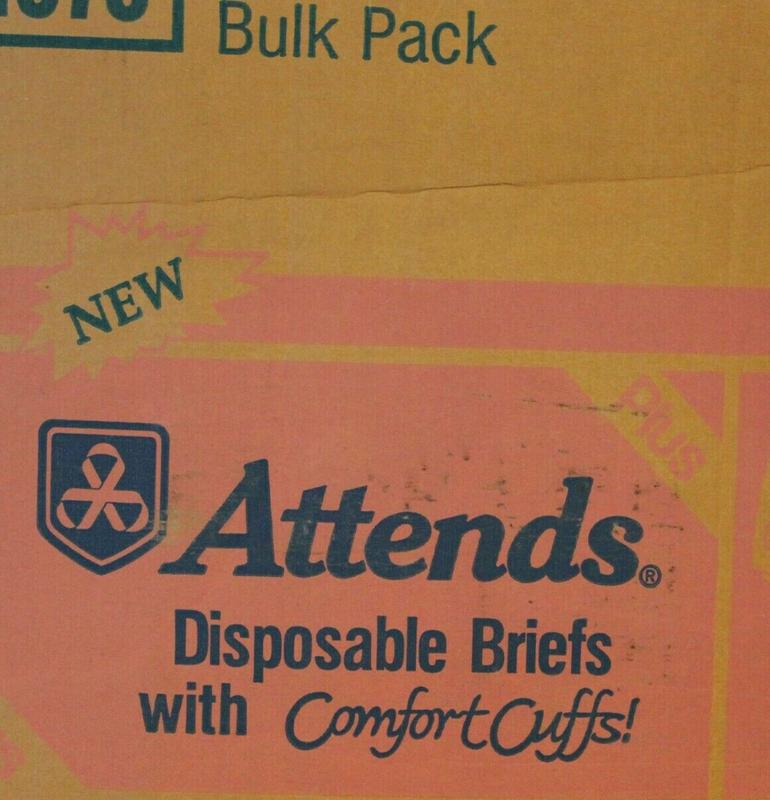 Ultra Attends Plus Wrap-Around Disposable Briefs - Maximum Absorbency - Large (fits 45'' to 58'' hips) - Bulk Pack - 72pcs - 1
