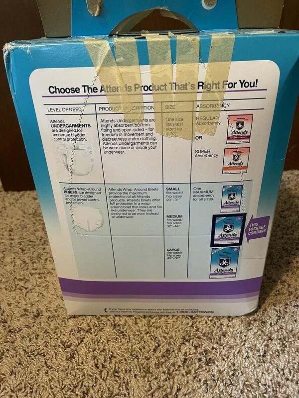 Ultra Attends Plus Wrap-Around Disposable Briefs - Maximum Absorbency - Medium (fits 32'' to 44'' hips) - 10pcs - 97
