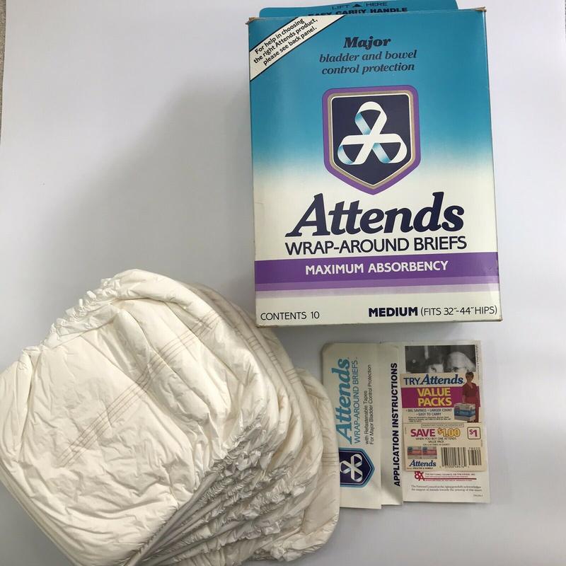 Ultra Attends Plus Wrap-Around Disposable Briefs - Maximum Absorbency - Medium (fits 32'' to 44'' hips) - 10pcs - 68
