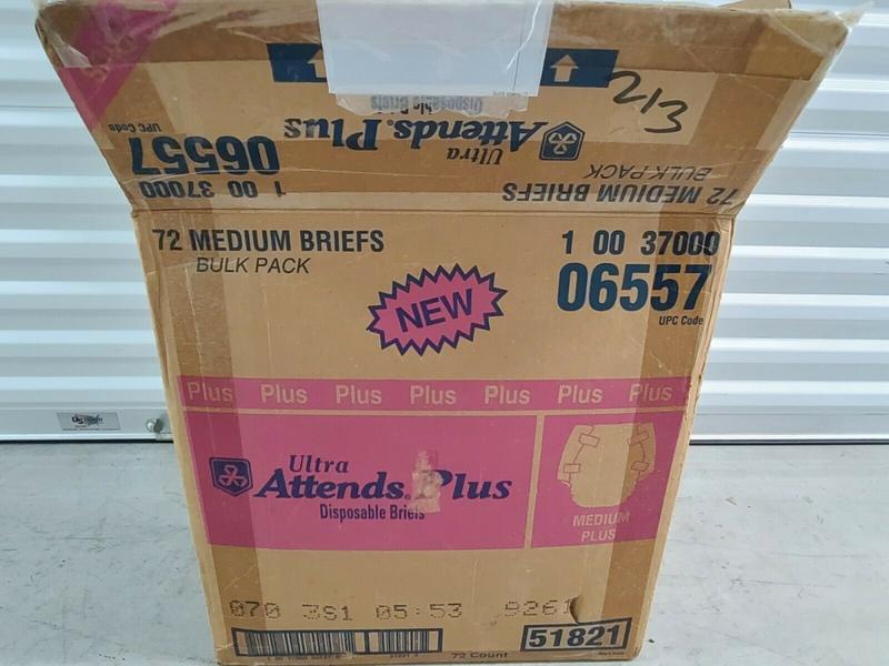 Ultra Attends Plus Wrap-Around Disposable Briefs - Maximum Absorbency - Medium (fits 32'' to 44'' hips) - Bulk Pack - 72pcs - 2
