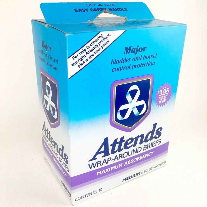 Ultra Attends Plus Wrap-Around Disposable Briefs - Maximum Absorbency - Medium (fits 32'' to 44'' hips) - 10pcs - 98
