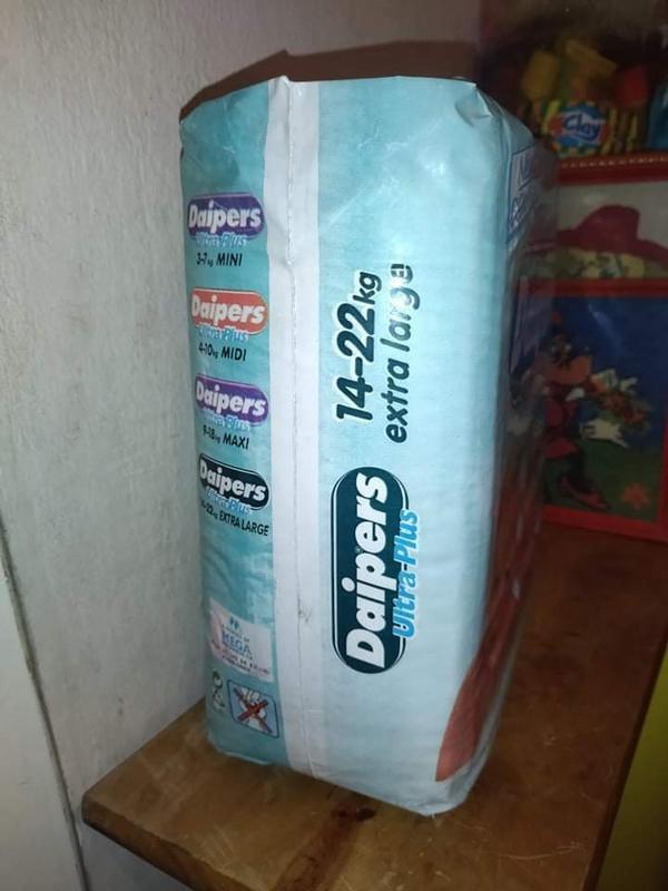 Daipers Ultra Plus Plastic Baby Disposable Nappies - XL - 14-22kg - 31-48lbs - 25pcs - 2
