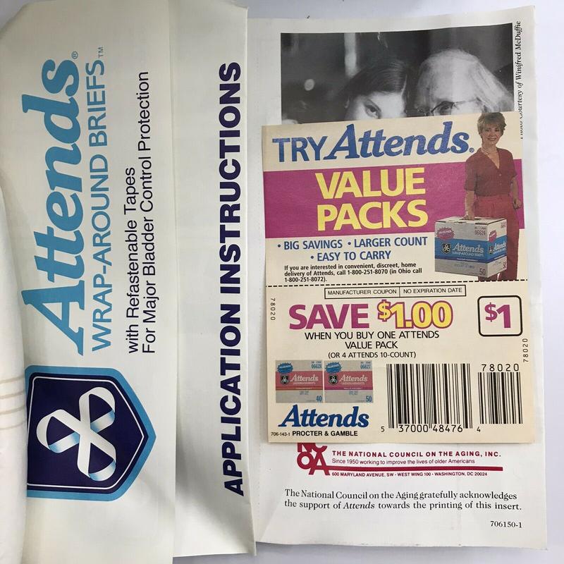 Ultra Attends Plus Wrap-Around Disposable Briefs - Maximum Absorbency - Medium (fits 32'' to 44'' hips) - 10pcs - 69
