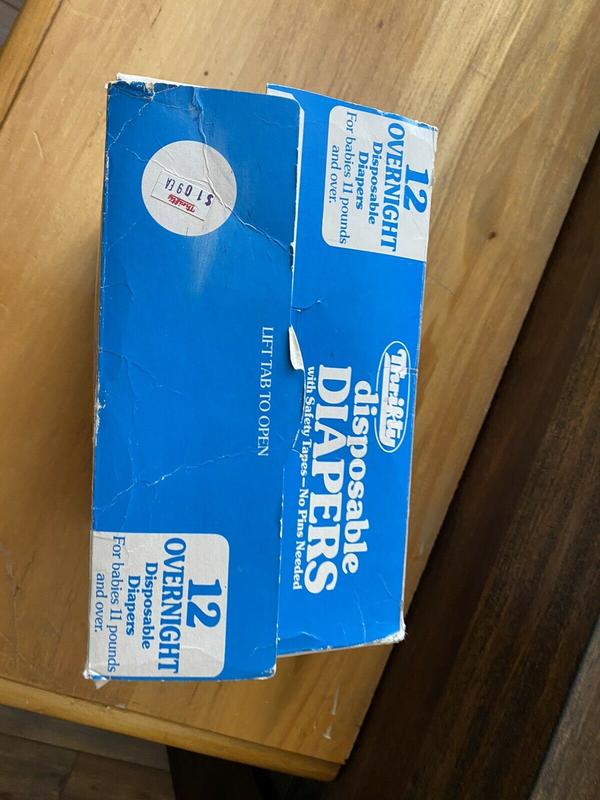 Thrifty Disposable Baby Diapers - No4 - Overnight - fits babies to 11 pounds and over - 12pcs - 2
