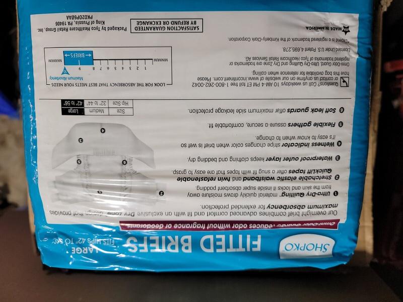 SHOPKO Adult Incontinence Fitted Disposable Briefs - No3 - Large - Maximum Absorbency - fits hips 42'' to 56'' - 16pcs - 3
