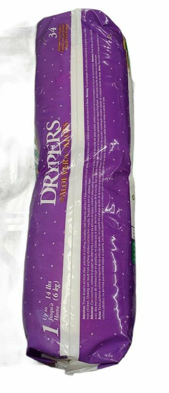 Drypers Aloe Vera - No1 - Mini - 4-6kg - 8-14lbs - 34pcs - 2
