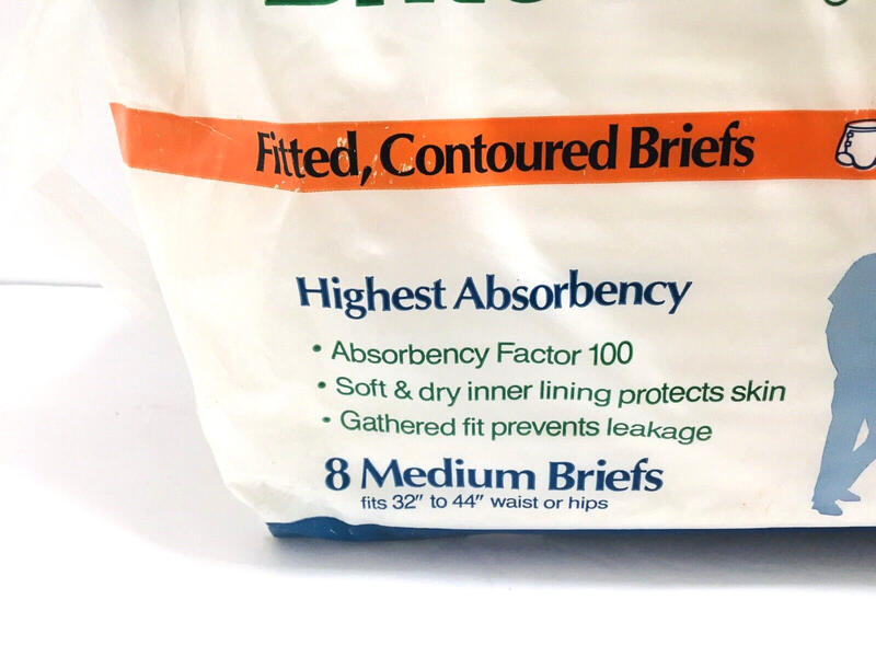 Bright Life Highly Absorbent Fitted Adult Briefs - No2 - M - fits 32-44" - 8pcs - 6
