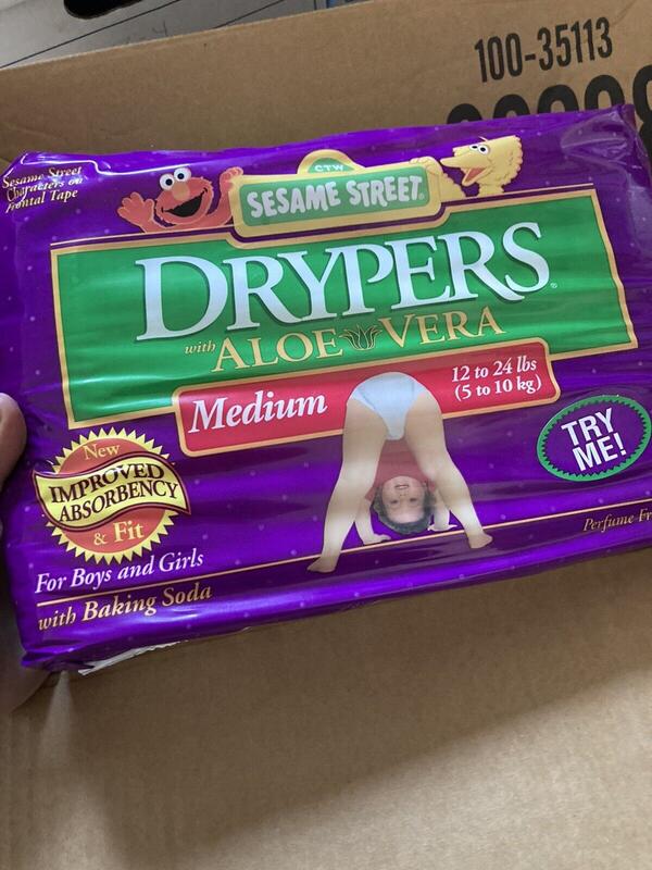 Drypers Aloe Vera - No3 - Medium - Unisex - Jumbo Pack - 6-10kg - 14-24lbs - 44pcs - 12
