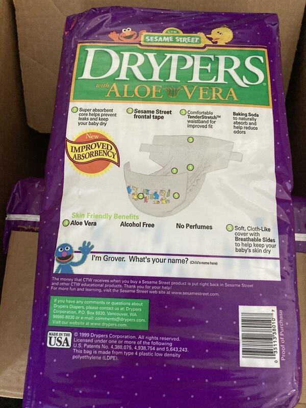 Drypers Aloe Vera - No1 - Mini - 4-6kg - 8-14lbs - 34pcs - 10
