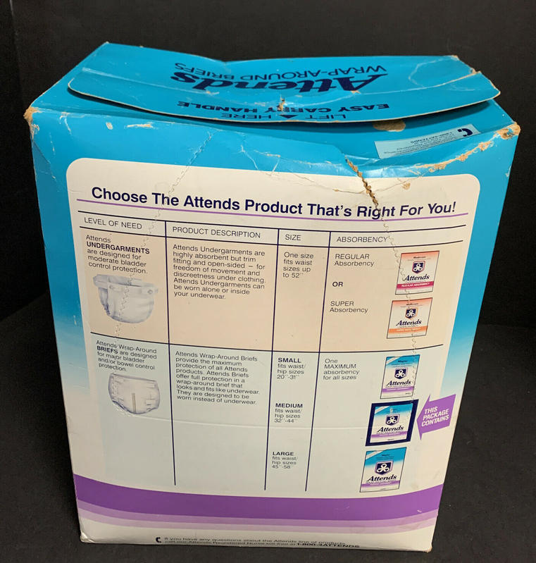 Ultra Attends Plus Wrap-Around Disposable Briefs - Maximum Absorbency - Medium (fits 32'' to 44'' hips) - 8pcs - 14
