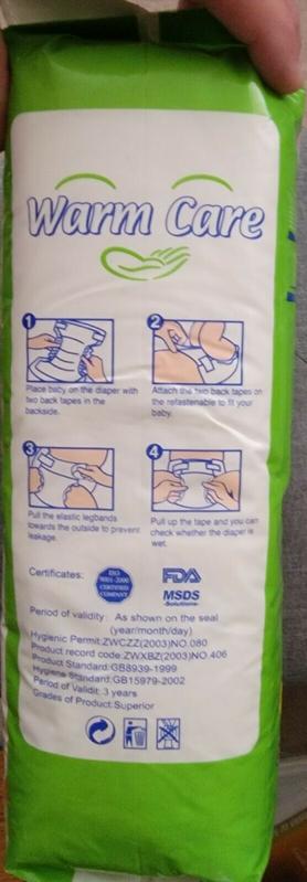Warm Care Disposable Plastic Nappies - No5 - Large - 9-13kg - 36pcs - 3

