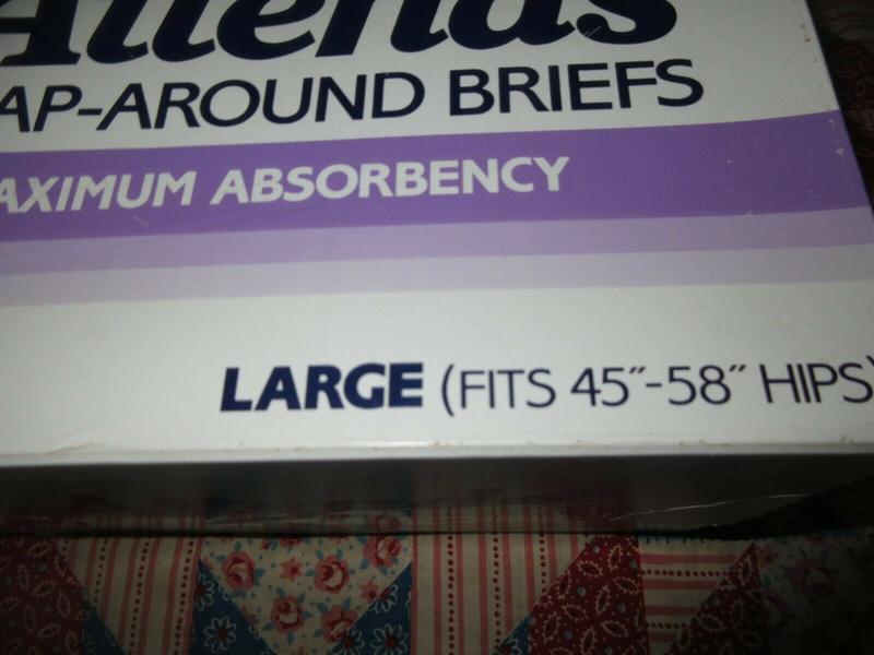 Ultra Attends Plus Wrap-Around Disposable Briefs - Maximum Absorbency - Large (fits 45'' to 58'' hips) - 6pcs - 3
