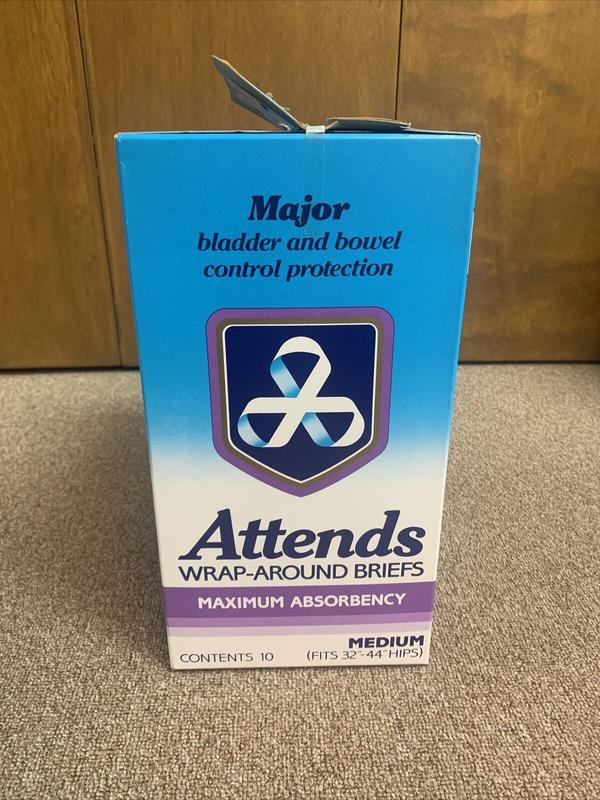 Ultra Attends Plus Wrap-Around Disposable Briefs - Maximum Absorbency - Medium (fits 32'' to 44'' hips) - 10pcs - 33
