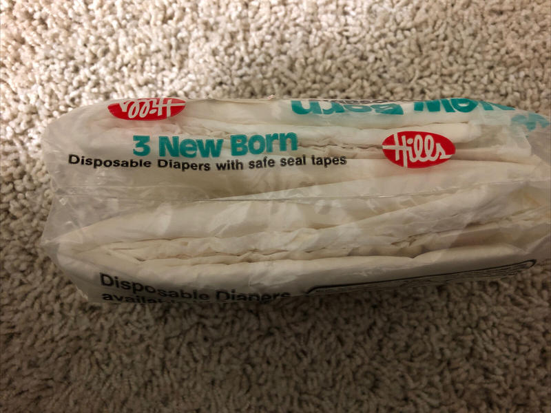 Hills Disposable Nappies - Newborn - Trial Pack (for babies up to 12lbs) - 3pcs - 3
