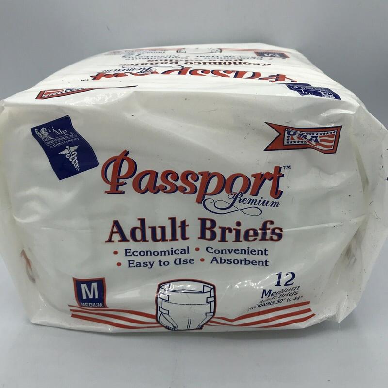 Passport Premium Adult Disposable Briefs - No2 - M - fits waists from 30'' to 44'' - 12pcs - 3
