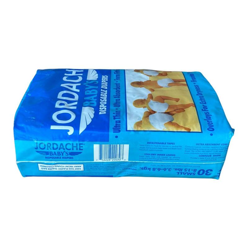 Jordache Baby's Plastic Disposable Nappies - No2 - Small - 3-6kg - 8-15lbs - 30pcs - 85
