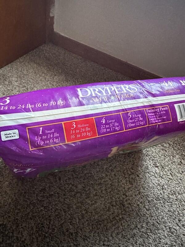 Drypers Aloe Vera - No3 - Medium - Unisex - Jumbo Pack - 6-10kg - 14-24lbs - 44pcs - 4
