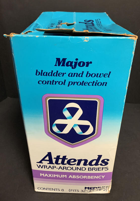 Ultra Attends Plus Wrap-Around Disposable Briefs - Maximum Absorbency - Medium (fits 32'' to 44'' hips) - 8pcs - 16
