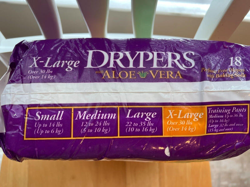 Drypers Aloe Vera - No5 - XL - for babies over 12kg (27lbs) - 18pcs - 3
