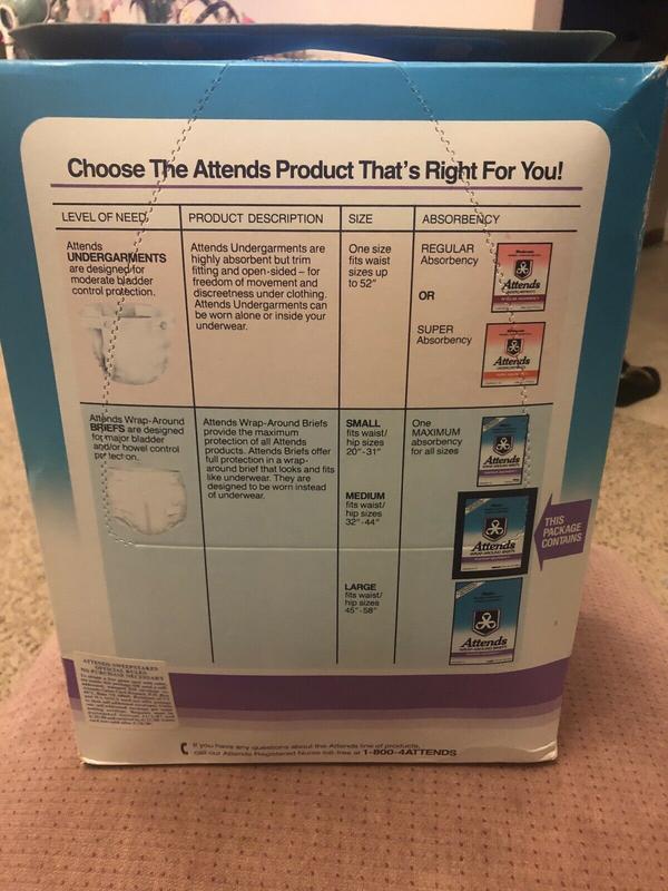Ultra Attends Plus Wrap-Around Disposable Briefs - Maximum Absorbency - Medium (fits 32'' to 44'' hips) - 10pcs - 28
