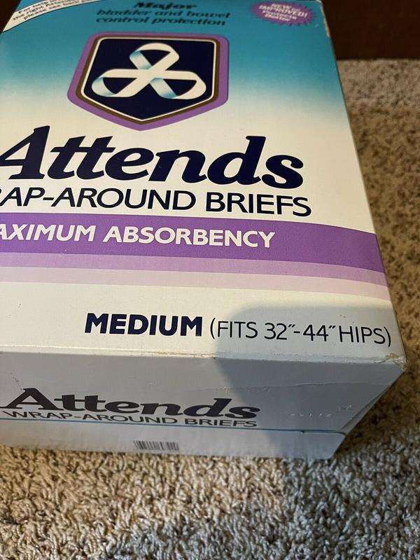 Ultra Attends Plus Wrap-Around Disposable Briefs - Maximum Absorbency - Medium (fits 32'' to 44'' hips) - 10pcs - 91
