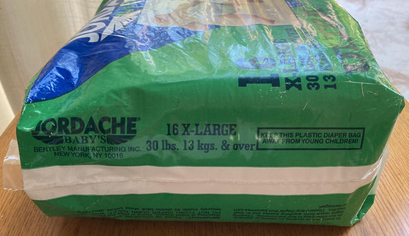 Jordache Baby's Plastic Disposable Nappies - No6 - Extra Large - fits babies from 14kg and over - 30lbs and more - 16pcs - 43
