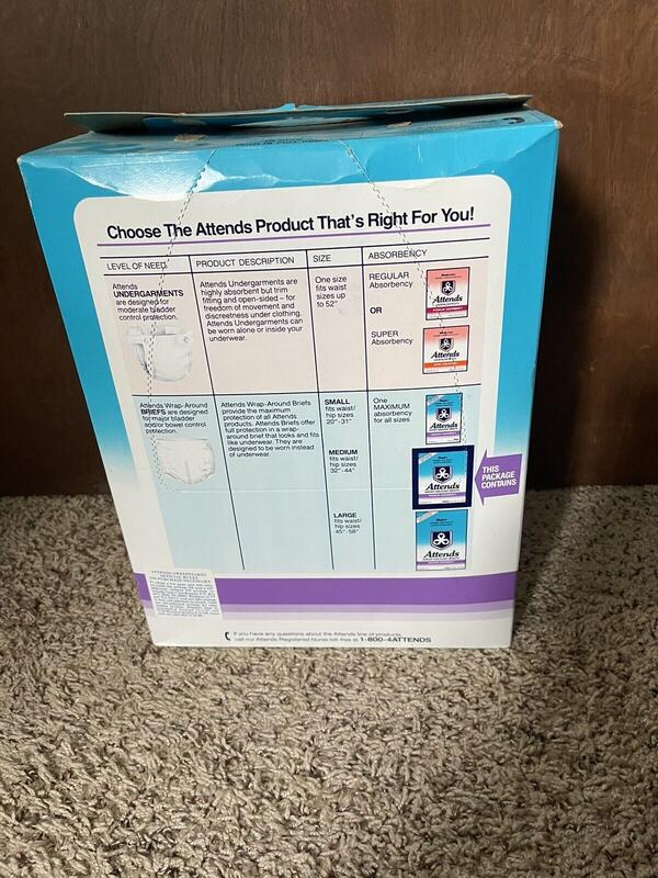 Ultra Attends Plus Wrap-Around Disposable Briefs - Maximum Absorbency - Medium (fits 32'' to 44'' hips) - 10pcs - 110
