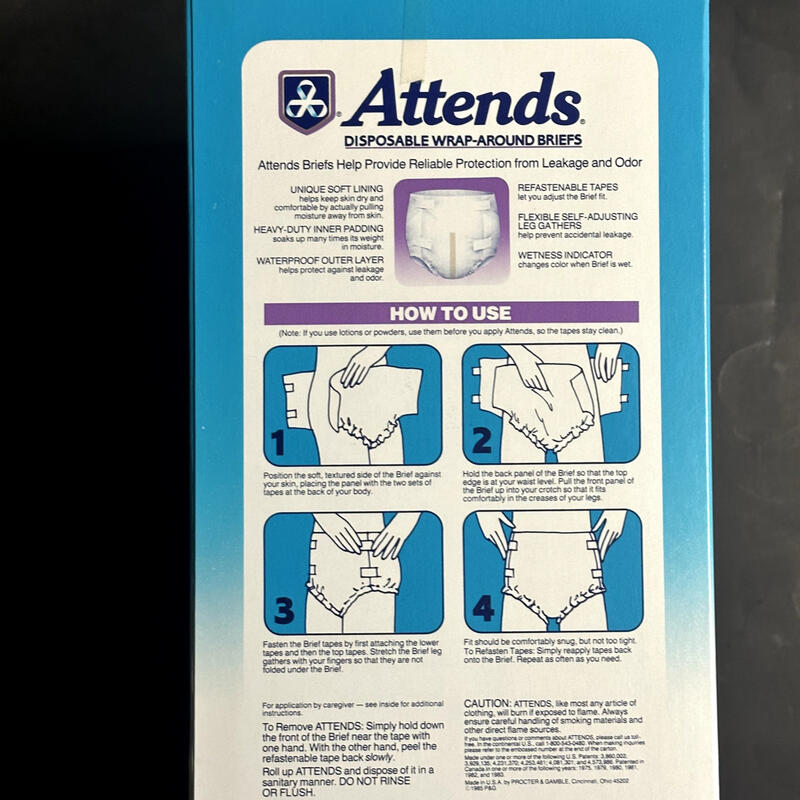 Ultra Attends Plus Wrap-Around Disposable Briefs - Maximum Absorbency - Large (fits 45'' to 58'' hips) - 10pcs - 26
