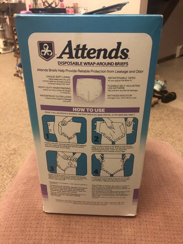 Ultra Attends Plus Wrap-Around Disposable Briefs - Maximum Absorbency - Medium (fits 32'' to 44'' hips) - 10pcs - 29
