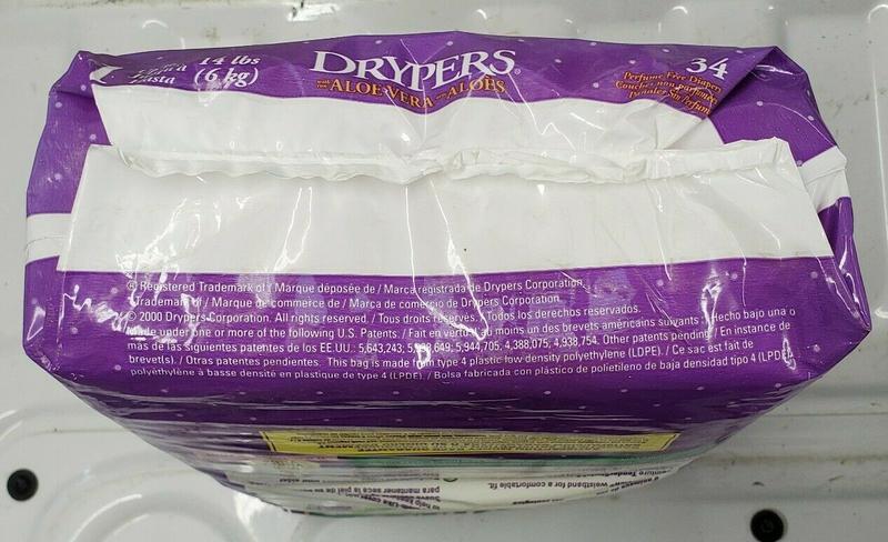 Drypers Aloe Vera - No1 - Mini - 4-6kg - 8-14lbs - 34pcs - 6
