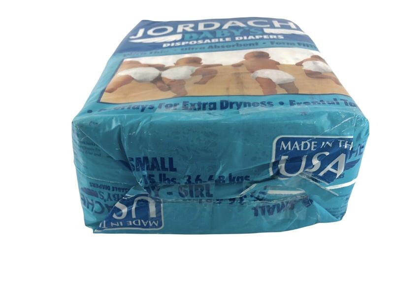 Jordache Baby's Plastic Disposable Nappies - No2 - Small - 3-6kg - 8-15lbs - 30pcs - 55
