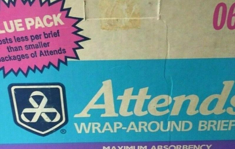 Ultra Attends Plus Wrap-Around Disposable Briefs - Maximum Absorbency - Large (fits 45'' to 58'' hips) - Value Pack - 50pcs - 7
