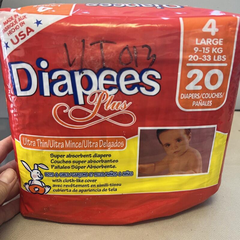 Diapees Plus Ultra Thin - No4 - Large - 9-15kg - 20-33lbs - 20pcs - 3
