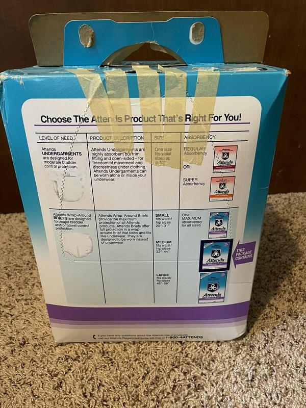 Ultra Attends Plus Wrap-Around Disposable Briefs - Maximum Absorbency - Medium (fits 32'' to 44'' hips) - 10pcs - 93
