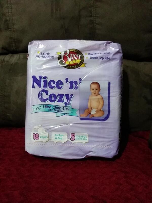 Best Yet Nice 'n' Cozy Disposable Nappies - No5 - Extra Large - for babies weighing 27lbs and over - 18pcs - 2
