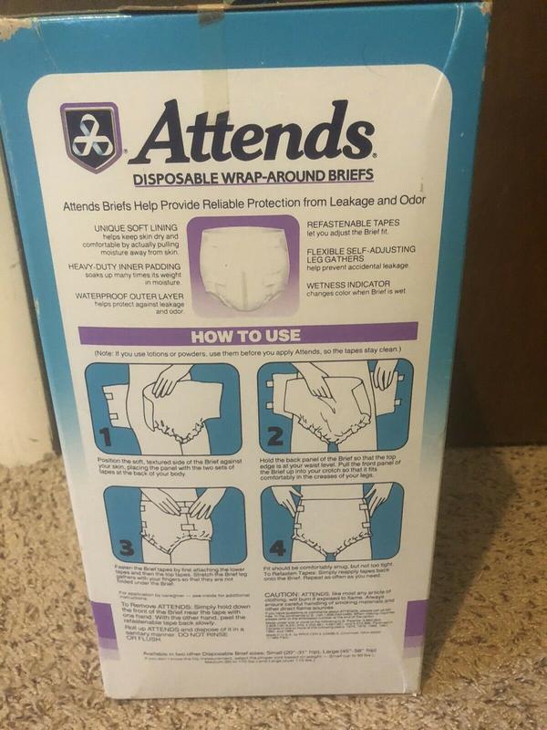 Ultra Attends Plus Wrap-Around Disposable Briefs - Maximum Absorbency - Medium (fits 32'' to 44'' hips) - 10pcs - 67
