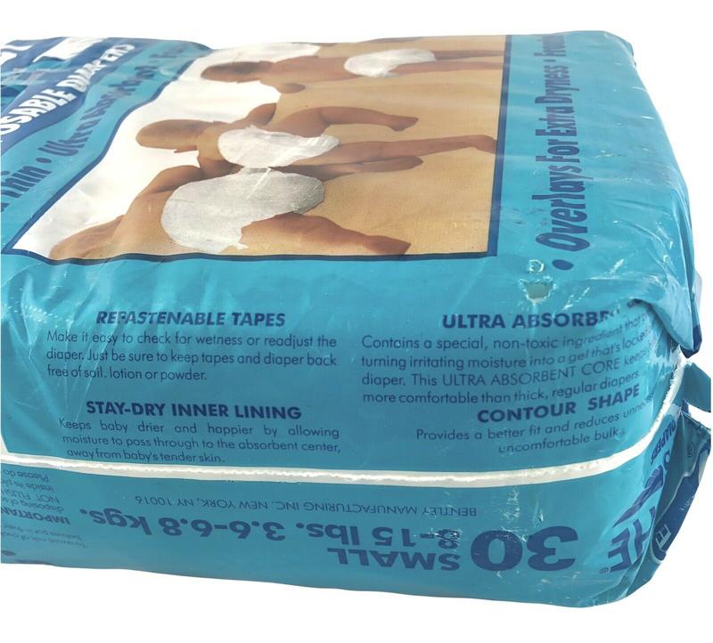 Jordache Baby's Plastic Disposable Nappies - No2 - Small - 3-6kg - 8-15lbs - 30pcs - 57
