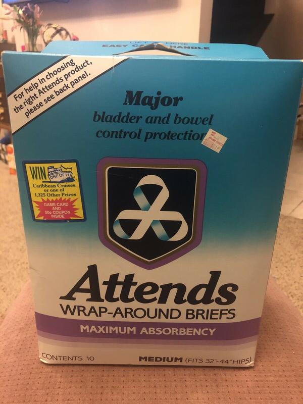 Ultra Attends Plus Wrap-Around Disposable Briefs - Maximum Absorbency - Medium (fits 32'' to 44'' hips) - 10pcs - 25
