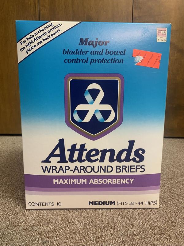 Ultra Attends Plus Wrap-Around Disposable Briefs - Maximum Absorbency - Medium (fits 32'' to 44'' hips) - 10pcs - 30
