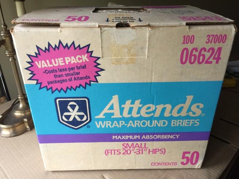 Ultra Attends Plus Wrap-Around Disposable Briefs - Maximum Absorbency - Small (fits 20'' to 31'' hips) - Value Pack - 50pcs - 1
