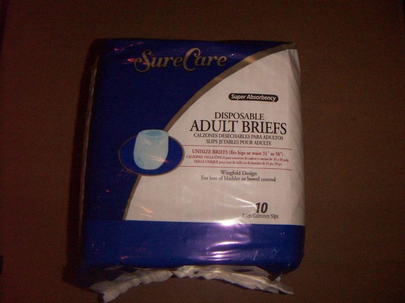 Surecare Adult Disposable Unisize Briefs (fits hips or waist 31' to 50') - 10pcs - 6
