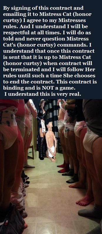 Contract into the diaper stable
