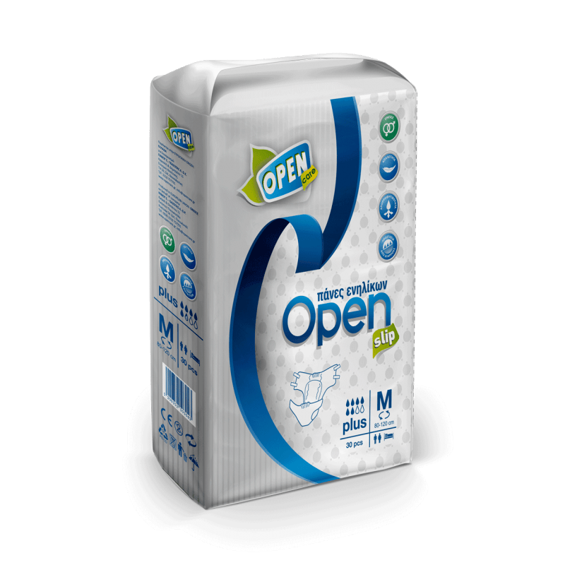 Open Care Adult Daytime Disposable Briefs - Economy Pack - M - 30pcs
