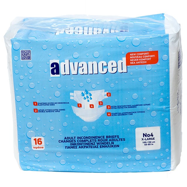 Advanced Adult Disposable Open Briefs - No4 - XL - 16pcs
